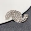 Designer Brooch High Quality CCity Pins Various New Internet celebrity For lady Women C Brooches Fashion Pin Pearl crystal Woman Accessories For dinner Party 555