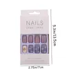 Faux ongles 24 pièces mode mignon court fini ongle Patch portable couverture complète français doigt presse sur manucure artificielle avec de la colle