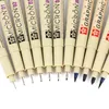 Markers 13PC Pigment Liner Pigma Pen Fine Line Sketching Different Tip Black Fineliner StylographsDrawing Pens Supplier 230503