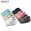 Athletic Outdoor MUPLY Brand New Newborn Girl Princess Soft Sole Crib Leather Solid Buckle Strap Flat With Heel Baby Shoes
