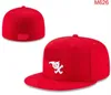 2023 Hats de beisebol masculino Sox LA Classic Red Black Color Hip Hop Los Angeles Sport Full Fecht Fecht Fecht Design Caps Chapeau 05 Stitch Heart "Série" "Love Hustle Flowers