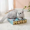 Toys 2022 New Cat Thas Thert Hunt Mouse Cat Game Box 3 in 1 مع Scratcher Funny Cat Stick Cat Hit Gophers Interactive Maze Tue