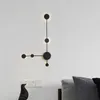 Wall Lamp Kobuc Minimalist Lamps Black Gold Living Room Bedroom Bedside 1/2/3/5 Light AC96V-260V LED Sconce Aisle Lighting Decor