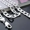 Chains 16-24" Necklace Men Silver Plated Link Jewelry Cuban Solid For Color 8mm Chain