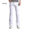 Calças Zyyong Primavera Nova Queimado Calças Masculinas de Negócios Casuais Slim Bootcut Queimado Branco Marrom Cáqui Preto Calças Masculinas Size2838