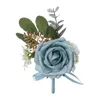 Flores decorativas Produtos de casamento Noiva e Miss Champagne Artificial Flower Acessórios de mama