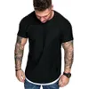 Erkek Tişörtler Sıradan Erkekler T-Shirts Pleased Sırplı İnce Fit O Boyun Kısa Kollu Kas Katı Katı Üstler Gömlek Yaz Temel Tee 230503