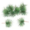 Dekorativa blommor kransar konstgjorda gröna tallnålar grenar små kvistar stjälkar plockar för jularrangemang dekorationer 60 st