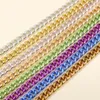 À la mode coloré peinture métal chaîne colliers ras du cou pour les femmes déclaration large chaîne collier cou bijoux 2023 nouveau cadeau