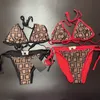 Dam Badkläder Designer Bokstäver Mode Baddräkt Sexiga flickor Baddräkt Sommar Badkläder Bikinis Set Endelad Simkläder Simning Bikini Baddräkter Strand