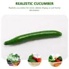 パーティーデコレーション6 PCSキュウリおもちゃ像装飾人工グリーンデスクトッパーフォームライフのような食品偽の装飾野菜
