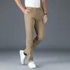 Calças masculinas Men's Spring Summer Fashion Business Casual Long Pants Suit de calça elástica masculina e reta calça formal mais grande tamanho 30-40 230503