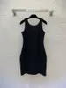 428 L 2023 Runway jurk Spring Summer Dress Brand Same Style Empire Crew Neck Mouwleess Dames Dress Mode Weinid23050265