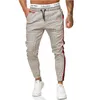 Męskie spodnie męskie spodnie do paska Straszne luźne spodnie Slim Fit Plaid Stripe Pasek Chudy Jogger Casual High Quality Pants 230504