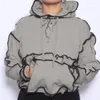 Women's Hoodies Lemishion 2023 Hooded Patchwork Sweatshirts Autumn Winter Women Fashion Streetwear Outfits Pullovers Tops