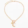 Chains Vintage Gold Color Necklace Pearl Sun Moon Pendant For Women Choker Heart Chain Jewelry Gift