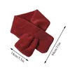 Foulards fausse fourrure en peluche écharpe femmes hiver chaud écharpes couleur unie col étudiant croix châle élégant femme épaissir