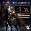 犬の襟のリーシュハーネスは、小さな大きなペットのためのリフレクティブ戦術ベストをプルしません屋外用品無料パッチ230503