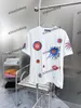 xinxinbuy Men designer Tee t shirt 23ss Face embroidery Infinity Dots pattern pumpkin short sleeve cotton women white M-2XL