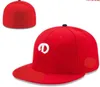 2023 Men's Baseball Fitted Hats Sox LA LS Classic Red Black Color Hip Hop Los Angeles Sport Full Closed Design Caps Chapeau 05 Stitch Heart " Series" " Love Hustle Flowers A0