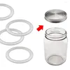 Storage Bottles 10pcs Portable Reusable Cap Kitchen Home Airtight Wide Mouth Round Glass Silicone Seal Rings Mason Jar Lids