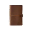 Kuitbus A5 A6 A7 Loose-blad Notebook Cowhide Leather Journal Planner 192 Pagina's School Office Note Boek Lined Blank Pure Color Retro Gift 230504