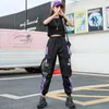 Kadın Pantolon Capris Kadın Joggers Sıradan Spor Yaz Kızlar Hip-Hop Street Giyim Pantolon Moda Kargo Pantolonları Kadın Dans Eşleştiriciler Siyah 230503