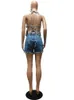 Kvinnor Tvåbitar byxor Beyprern Vacker Fly Crystal Denim Shorts Twopiece Set Chic Sleevless Tie Back Butterfly Jeans Tracksuit Rave Wear 230504