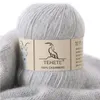 Ткань TEHETE, 100% кашемировая пряжа для вязания крючком, 3 слоя, теплая, плюшевая, однотонная, мягкая, роскошная, нечеткая, пряжа для вязания своими руками, детская одежда, швейный шарф
