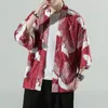 Ubranie etniczne duże 5xl japońskie tradycyjne Kimono Nowator Kimono Nowość retro druk Crance Yukata Haori Robe Summer Męska kurtka