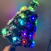 クリスマスの装飾スノーサークル光ファイバーツリー明るいカラフルなカラフルな祝いの補助金クリスマー装飾用の人工飾り1