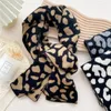 Scarves Fashion Leopard Pattern Long Knitted Scarf Shawl Women Men Autumn Winter Thick Warm Neck Wrap 2023