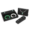 Bolsas de jóias Bolsas de chanfro escovadas pretas porta -anel de exibição para bracelete fêmea Pentends Showcase Jewellery Organizadores
