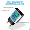 Adaptateurs de téléphone portable QC 3.0 Chargeur mural rapide USB rapide 5V 3A 9V 2A Adaptateur d'alimentation de voyage chargeant nous prise UE pour 7 8 X Drop Delivery Dhtms