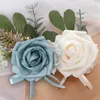 Flores decorativas Produtos de casamento Noiva e Miss Champagne Artificial Flower Acessórios de mama