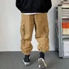 Spodnie American Hip Hop Loose Cargo Pants Mężczyźni odzież HARAJUKU Wysokiej jakości streamery HaJu