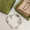 Новый дизайнерский браслет -цепь S925 Серебряная звезда -подарки Butterfly Bracelets Top Chains Модные украшения