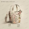 Avondtassen unieke cartoon graffiti dames schoudertassen kleine emmer bakken bovenste handgreep handtas schattige beren patroon crossbody tas t230504