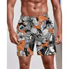 Herren Shorts Sommer Freizeit Resort Übergroße Blume 3D gedruckte Herren Strandhose Schwimmen Sport Mode bequem locker Trend