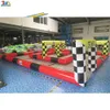 Free Ship Outdoor Activities Kids outdoor inflatable go kart track soft play inflatable bumper car race track for sale