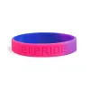 Regenbogen LGBT Pride Party Armband LGBTQ Silikonkautschuk Armbänder LGBTQ Zubehör Geschenke für schwule lesbische Frauen Männer Großhandel