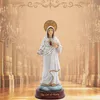 Anhänger Halsketten Diyalo Gesegnete Jungfrau Mutter Maria Harz Statue Unbeflecktes Herz Mariens Figur Auf Sockel Großzügiges Religiöses Dekor