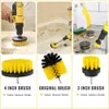 Cleaning Brushes Electric Drill Brush Kit All Purpose Cleaner Auto Tires Tools for Tile Bathroom Kitchen Round Plastic Scrubber 230504