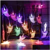 LED -snaren Outdoor Halloween Decorations Lichten 10/20 Ghost SKL String Light Battery Bedient voor afleveringsaflevering Licht voor binnenfeest