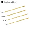 Drönare 4st RJX HEX SCREWRIVER TOOLS Kit 0,05 "1/16" 5/64 "3/32" för RC Drone Car Boat Repairing