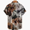 Herren Freizeithemden 2022 Sommer Herren Kurzarmhemd Retro 3D Ink Print Hawaiian Casual Herrenhemd Loose Top Urban Harajuku 5xl AA230503