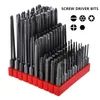 Schroevendraaier 60/120pcs 1/4 inç Hex 50 75 100mm S2 Alaşım Vidalı Tercih Bitleri Manyetik Set PH Elektrik Tornavida Bit Tool Set Onarım Araçları