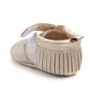 Athletic Outdoor MUPLY Brand New Newborn Girl Princess Soft Sole Crib Leather Solid Buckle Strap Flat With Heel Baby Shoes