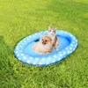 Brinquedos piscina flutua iatable piscina de cães de estimação de gato de gato de gato brinquedos divertidos que travam suprimentos de piscina flutuante linha de praia de praia