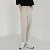 メンズスーツカジュアルスーツパンツ韓国のトレンディファッション足首の長さゆるいストレートエラスティックウエストビジネスズボン2y7257